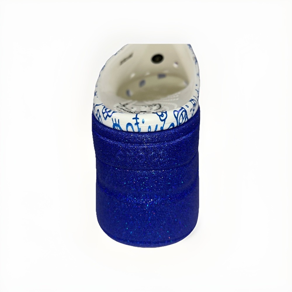 Crocs Hello Kitty 50th Anniversary Blue Glitter Siren Clog Women's 11 Men's 9 - Picture 10 of 10